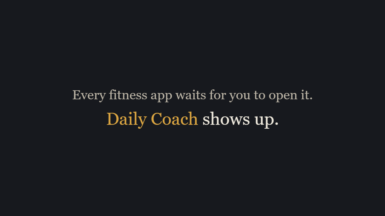 Daily Coach walkthrough video